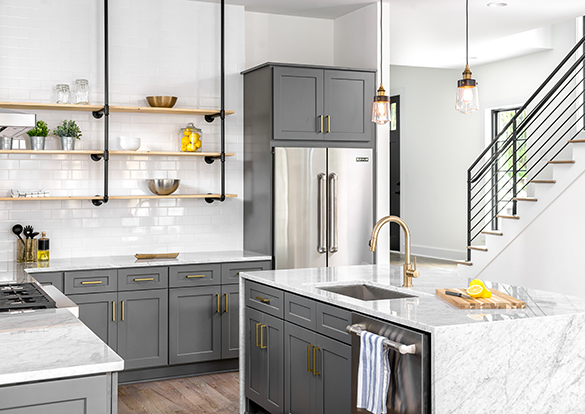 Pebble Gray cabinets