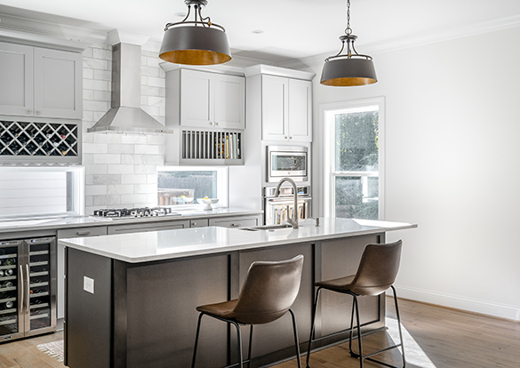 Shaker Gray Finish cabinets