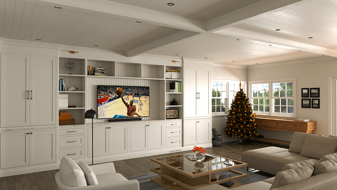 Inset Origami White cabinets