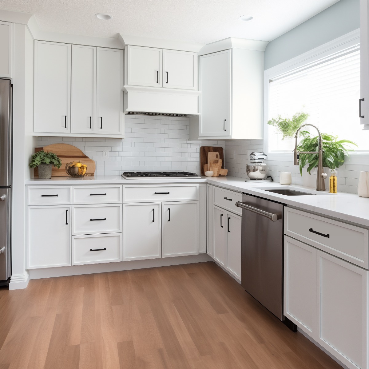 Newtown Origami White cabinets
