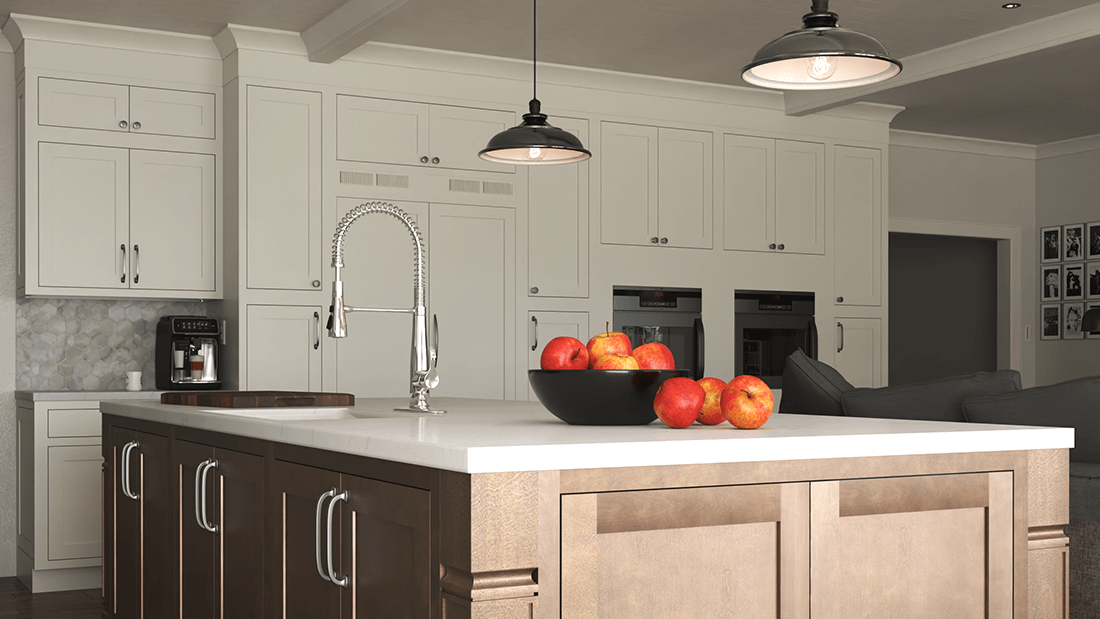 Inset Truffle Brown cabinets