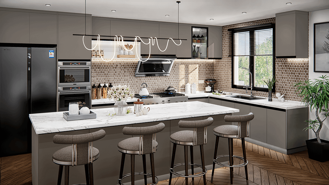 Matt Gray cabinets