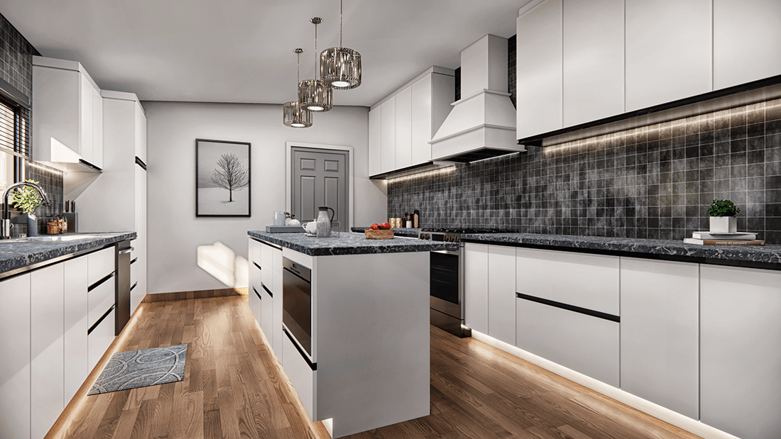 Matt White cabinets
