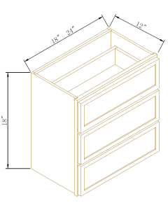 Wall Three Drawer Cabinet