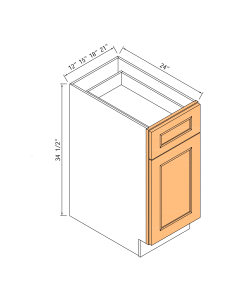 12"base Cabinet - 1door 1drawer Face And Frame Only