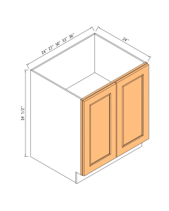 24"base Full Height Door -2 Doors And Frame Only
