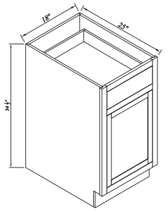 Soft Closing Base Waste Basket Cabinet