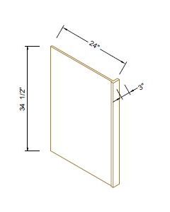 Dishwasher End Panel With 3"return