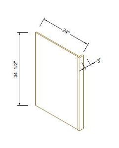 Dishwasher End Panel With 3"return