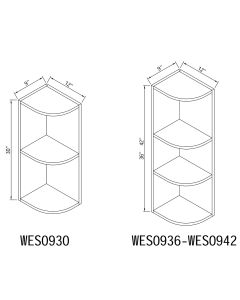 Wall End Open Shelf