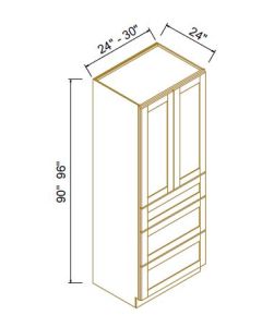 Wall Pantry With 3 Drawers