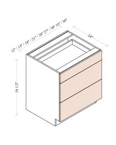3-Drawers Base Cabinet