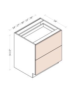 2-Drawers Base Cabinet
