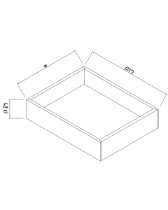Soft Close Roll Out Drawer Insert With L-shaped Rabbet Joint-natural Interior For