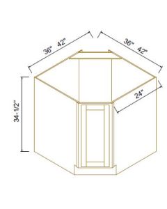 Diagonal Corner Sink Base
