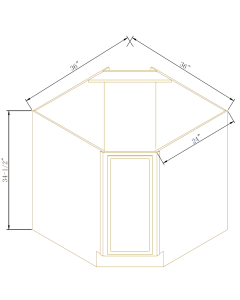 Diagonal Corner Sink Base