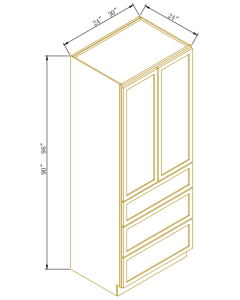 Wall Pantry With 3 Drawers