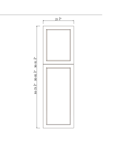 Tall Decorative Door Panel For Wall Pantry Wp2484, Top - 23