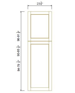 Tall Decorative Door Panel For Wall Pantry Wp2484, Top - 23