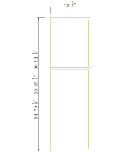Tall Decorative Door Panel For Wall Pantry Wp2484, Top - 23