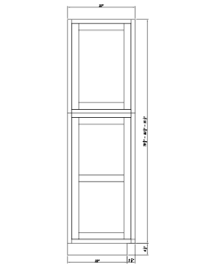 Tall Decorative Door Panel For Wall Pantry Wp2584