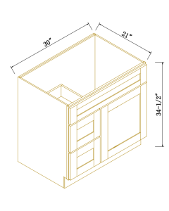 Vanity Sink Base With 2 Drawers