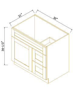 Vanity Sink Base With 2 Drawers