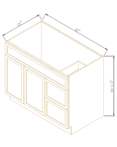 Vanity Sink Base With 2 Drawers