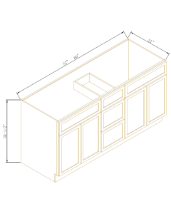 Vanity Double Sink Base