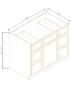 Vanity Combo With 6 Drawers