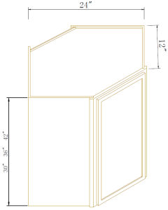 Wall Diagonal Corner Cabinet