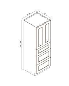 Wall Pantry With 3 Drawers