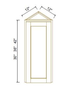 Wall End Corner Triangle Cabinet