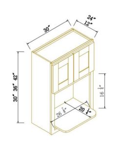 Wall Microwave Open Shelf
