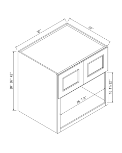 Wall Microwave Open Shelf