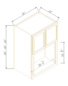 Wall Microwave Open Shelf